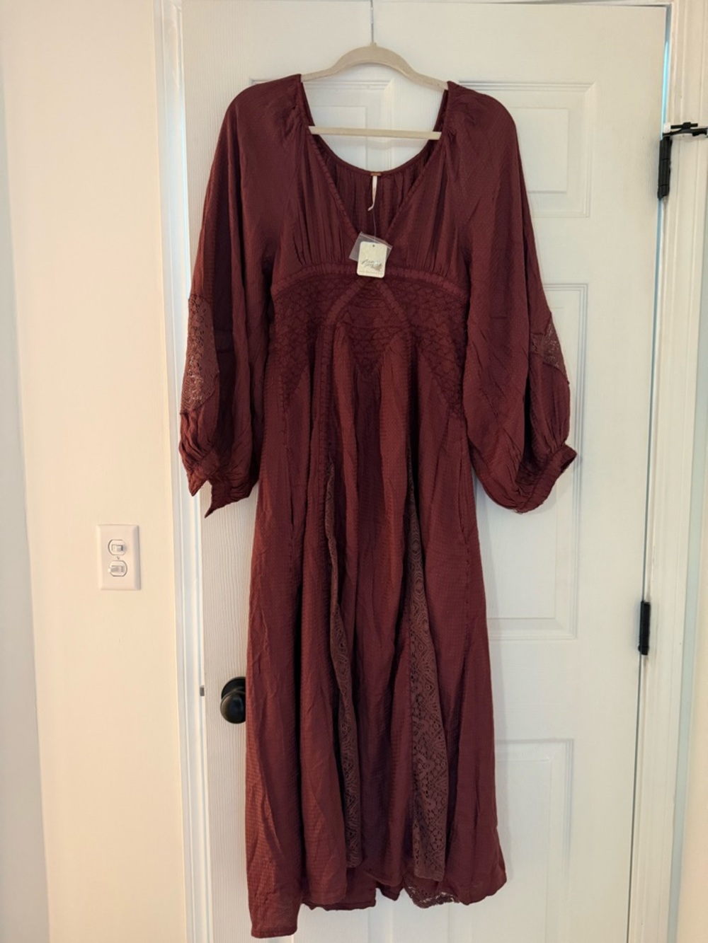 NWT Free People Southwest Maxi Dress in Plum